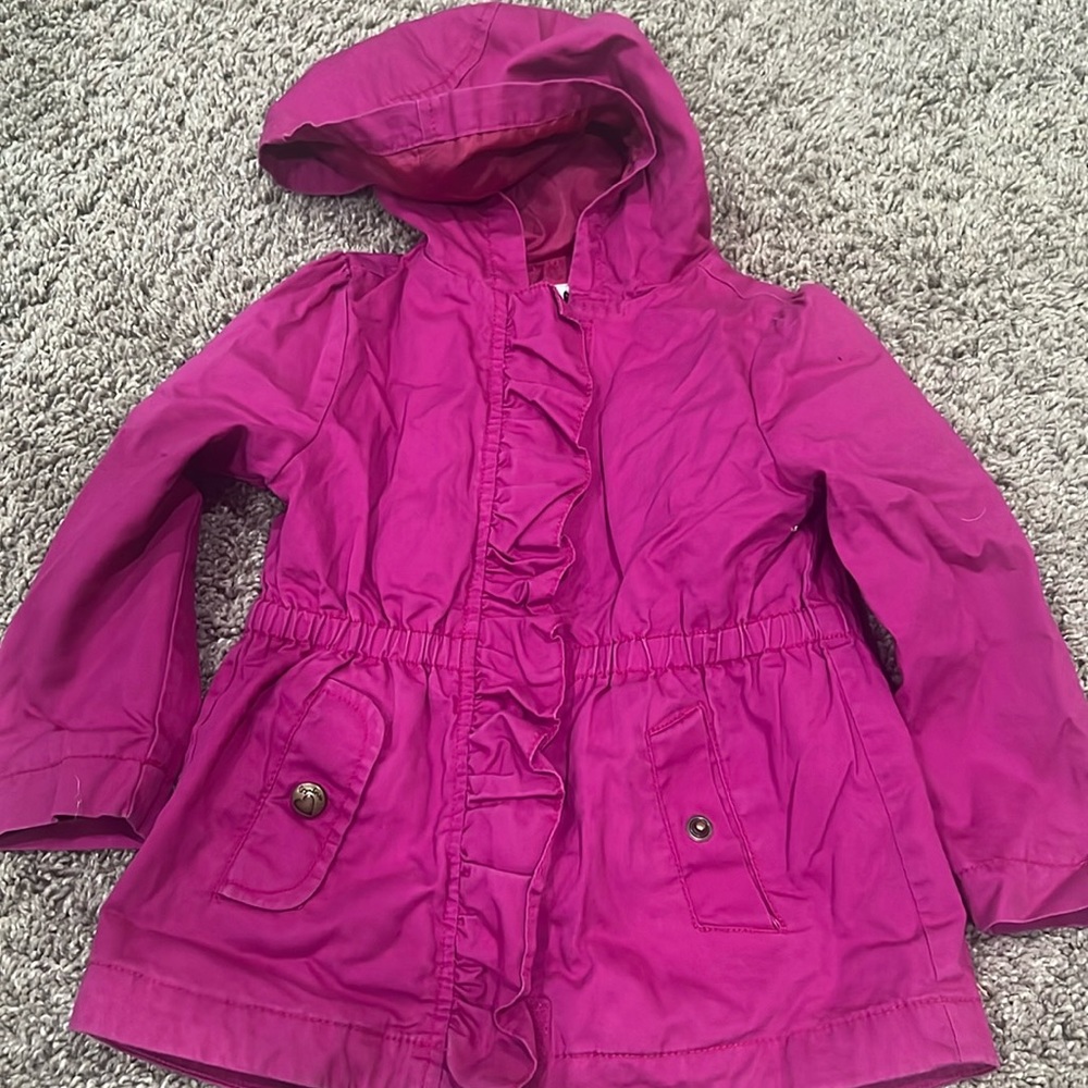 Toddler girl Gymboree 2t lightweight coat with ruffles and cute buttons